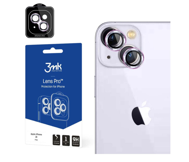 3MK Lens Protection Pro do iPhone 15 Pink 5903108528665 - 1177992 - zdjęcie